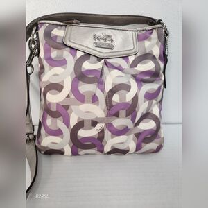 Coach Purple and Gray Crossbody Bag